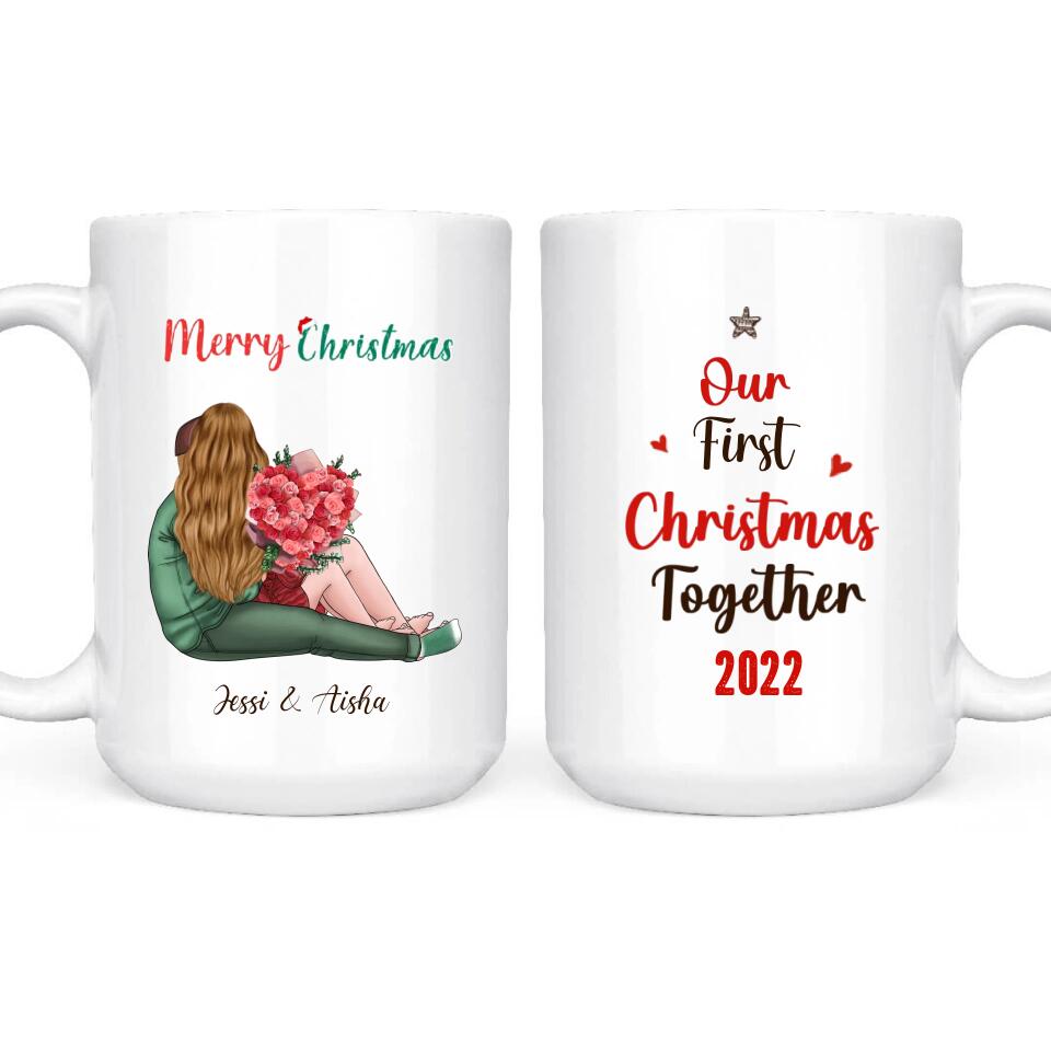 Couple Mug - Our First Christmas Together Personalized Christmas Couple Mug
