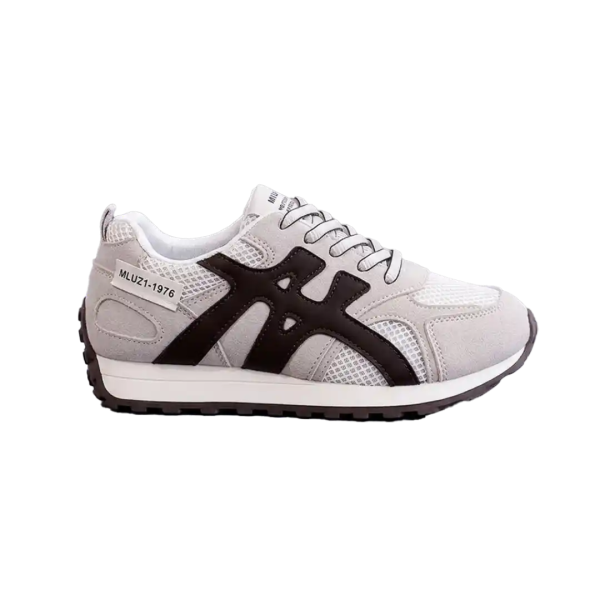 Minimalist Faux Leather Sneakers Comfy Walking Shoes - Image 2