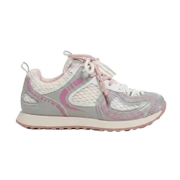 Trendy Mesh Low-Top Sneakers Casual Everyday Shoes - Image 2