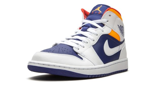 Air Jordan 1 Mid "Royal Blue / Laser Orange" - Image 2