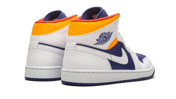 Air Jordan 1 Mid "Royal Blue / Laser Orange" - Image 4