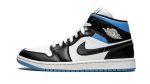AIR JORDAN 1 MID WMNS "Black / White / University Blue" - Image 3