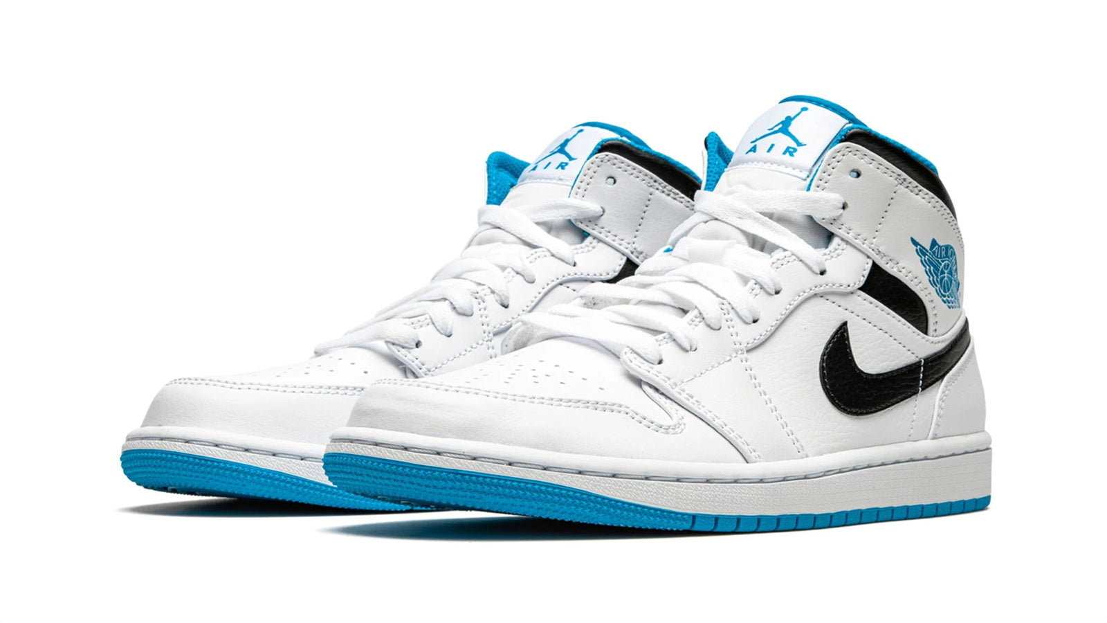 1_60_b3ae1bf7-e508-4a0c-8d41-27aeb39f2f4b-1.jpg Air Jordan 1 Mid "White / Laser Blue" - Image 1