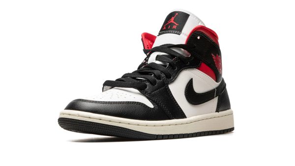AIR JORDAN 1 MID WMNS "Black / Gym Red / Sail" - Image 2
