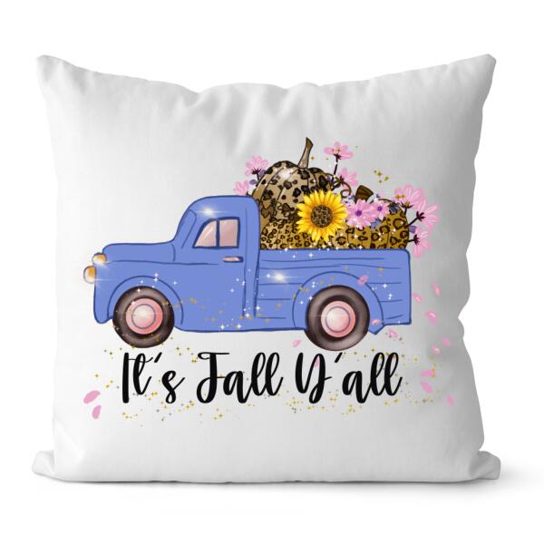 612ba70163282 Halloween Truck Pumpkins Pillow Custom - Image 1