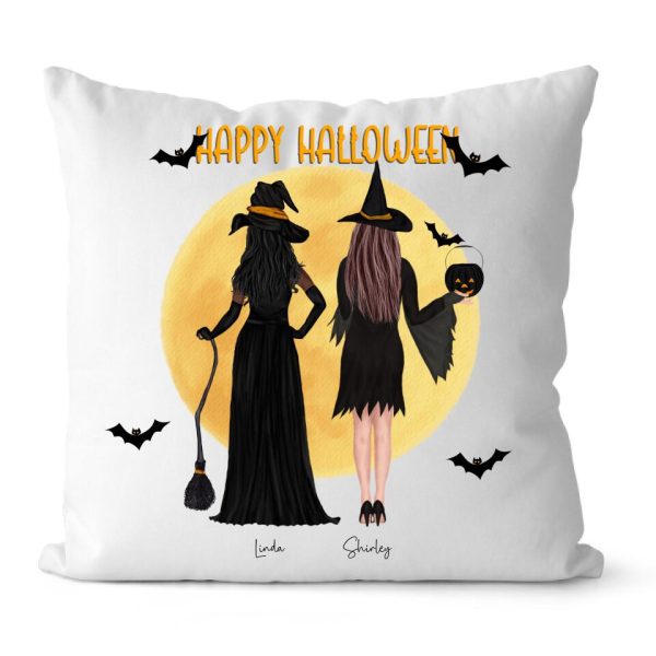 Happy Halloween Witch Sisters Pillow Custom - Image 3