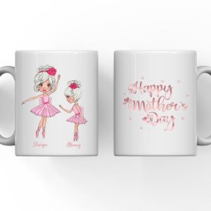 Dance Mother and Daughter  Mug - Happy Mother's Day Gifts Coffee Mug Personalized