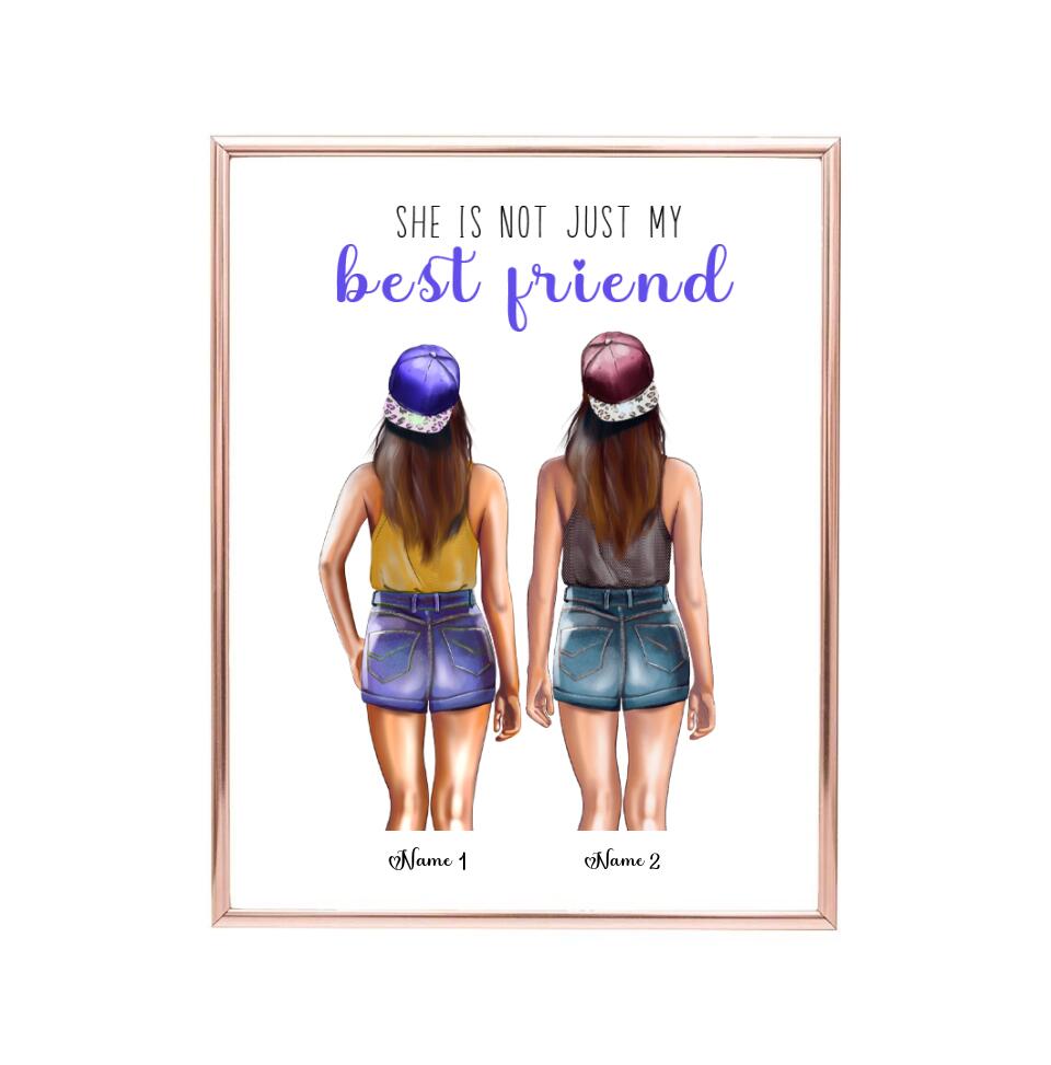 6277aba69ceb9 Best Friends Poster - She is Not Just My Best Friends Personalized Poster For BFF, Besties Personalized Gifts - Image 1