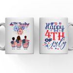 4th of July Mug - Personalized Family Mugs Independence Day Mom & Dad & Kids Gifts