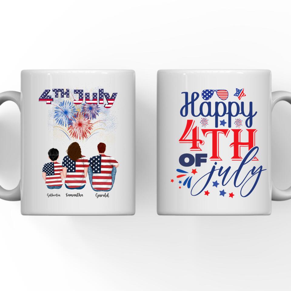 628a4473d9d48_bba3b310-f2db-495d-9e05-0df35f3aaa73 4th of July Mug - Personalized Family Mugs Independence Day Mom & Dad & Kids Gifts - Image 1
