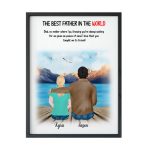Daughter & Father Poster - The best father in the World Personalized Fathers Day Poster Gifts