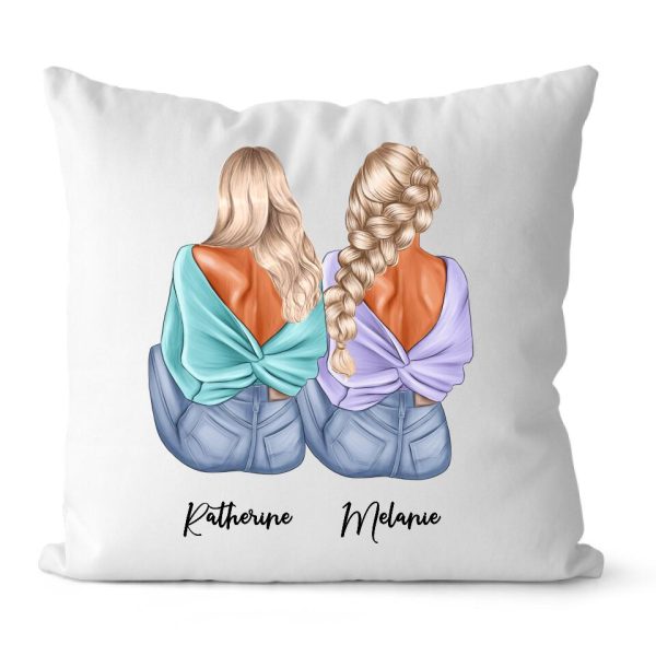 2 & 3 Bestie Pillows - Best Friends Forever Pillow Personalized Name Cushion - Image 3