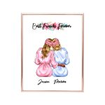 Personalized BFF Poster - 2 Sisters Best Friends Forever Custom Poster With Name