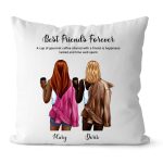 Coffee Girl Pillow - Best Friends Forever Personalized BFF Pillow - Image 3