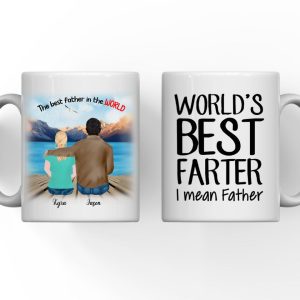 Fathers Day Mug - Personalized Son & Daughter & Dad Coffee Mugs Best  Father's Day Gifts