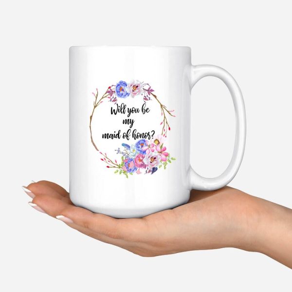 Bridesmaid Mug - Will You Be My Maid of Honor Best Friend Bridesmaid Gift Personalized mug - Image 4