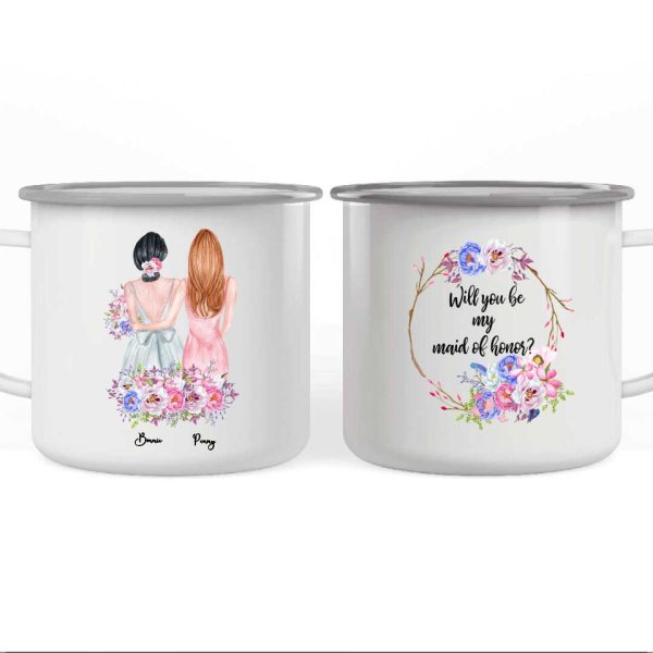 Bridesmaid Mug - Will You Be My Maid of Honor Best Friend Bridesmaid Gift Personalized mug - Image 5