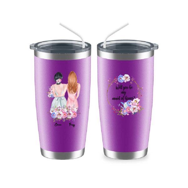 Bridesmaid Mug - Will You Be My Maid of Honor Best Friend Bridesmaid Gift Personalized mug - Image 12