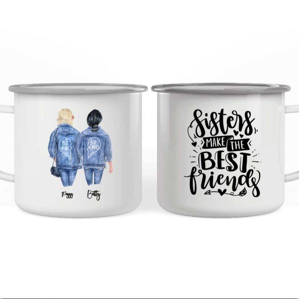 Cowboy Girls Mug - Best Friends Girls in Jeans Personalised Bestie Mug - Image 5