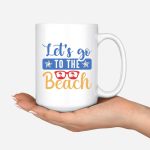 American Sisters Mug - Let's Go to The Beach Funny Friendship Mugs Personalized Gifts With Name - Image 4