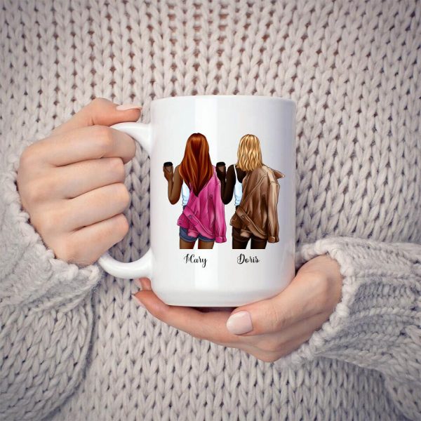 Bestie Coffee Mug - It's Always Coffee Time Funny Sister Coffee Mugs - Image 3