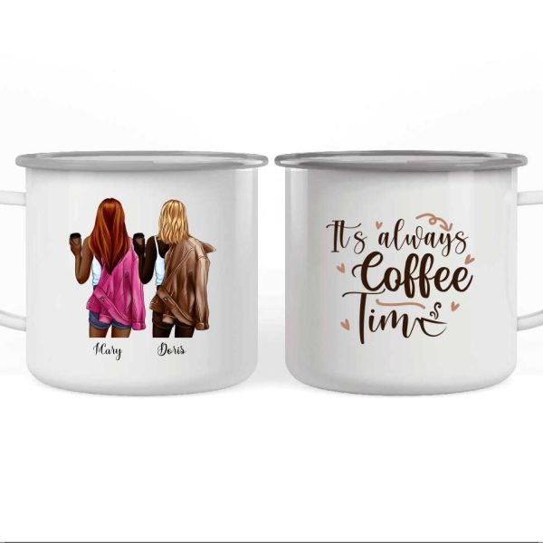 Bestie Coffee Mug - It's Always Coffee Time Funny Sister Coffee Mugs - Image 5