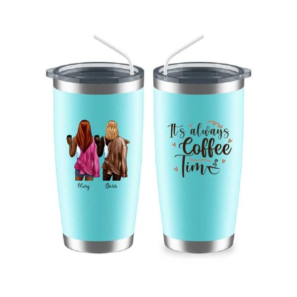 Bestie Coffee Mug - It's Always Coffee Time Funny Sister Coffee Mugs - Image 6