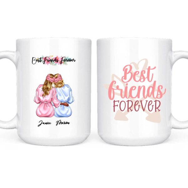 2 Sisters Mug - Personalized Mugs for Best Friends Besties Forever Personalised Mug - Image 2