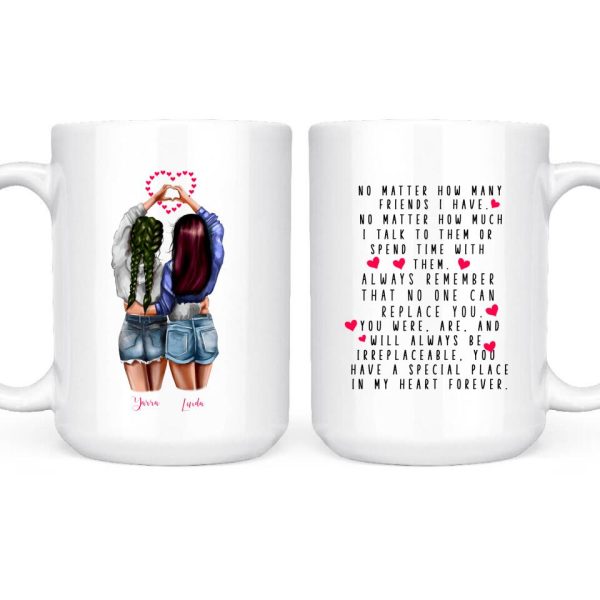 2 Best Friend Mugs - No Matter How Many Friends I Have...Personalized Mug - Image 2