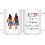 2 Sisters Mug - I Would Fight a Bear For You Sister Mug - Image 2