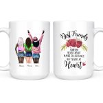 3 Sisters Mug - Best Friends Forever Never Apart Maybe In Distance But Never At Heart Personalized Mug - Image 2