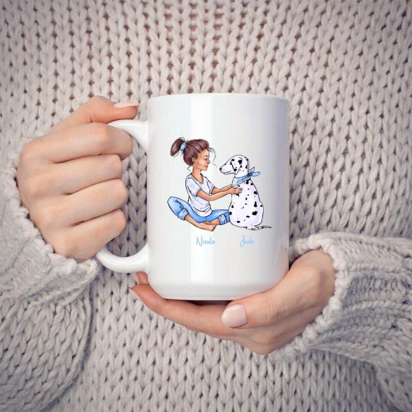 Girl & Dog Mug- Life Is Better With A Dog Personalized Mug - Image 3