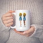 Sunflower Sisters - True Friends All Like Bright Sunflower Mug - Image 3