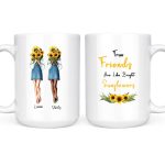 Sunflower Sisters - True Friends All Like Bright Sunflower Mug - Image 2