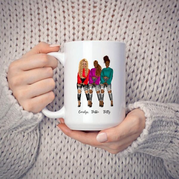 Fashion Girl Sisters Mug - Best Friends Are the Sister Personalised BFF Mugs - Image 3