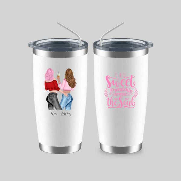 Besties Friendship Mugs - A Sweet Friendship Refreshes The Soul Custom Mugs For Best Friends - Image 8