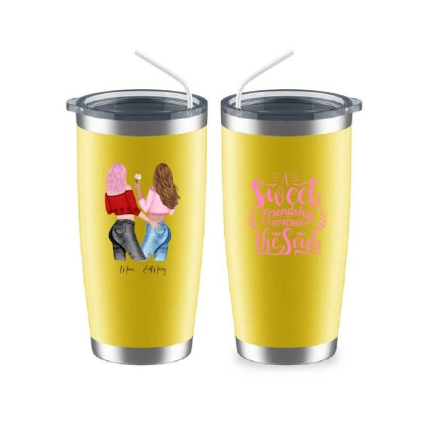 Besties Friendship Mugs - A Sweet Friendship Refreshes The Soul Custom Mugs For Best Friends - Image 11