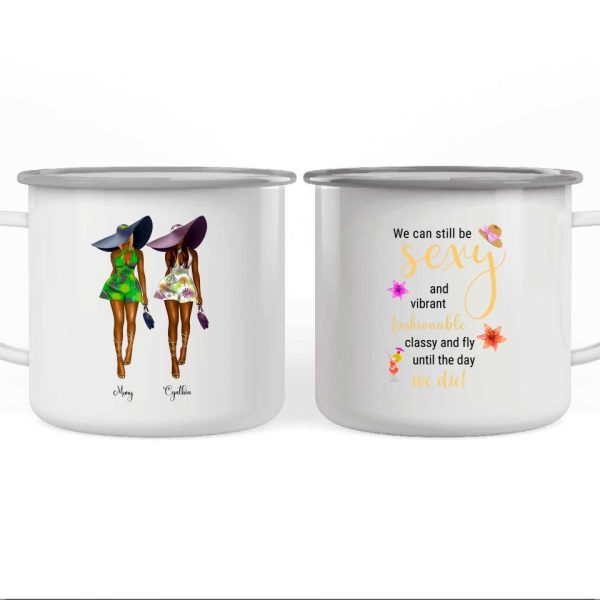 Summer Fashion Girl Mug - Fashion Sisters Friendship Mug Design Personalized Mug For Best Friends - Image 5