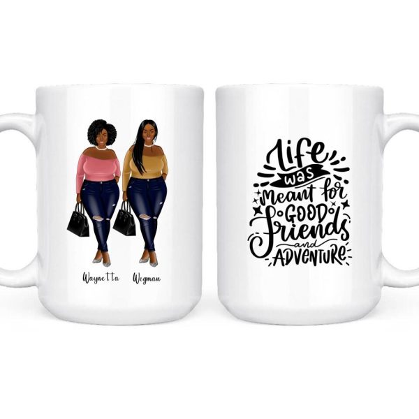 2 & 3 sister mugs - Curvy Girl Personalised Mugs For Best Friends - Image 3