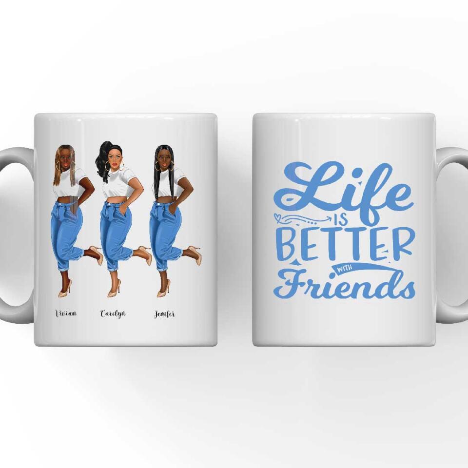 62cdc7ba3ddc9_large_74c1bd7a-7e6d-4920-9037-739586f61932 Denim Sister Mug - 2 & 3 Fashion Denim Girls Personalised Bestie Mug - Image 1