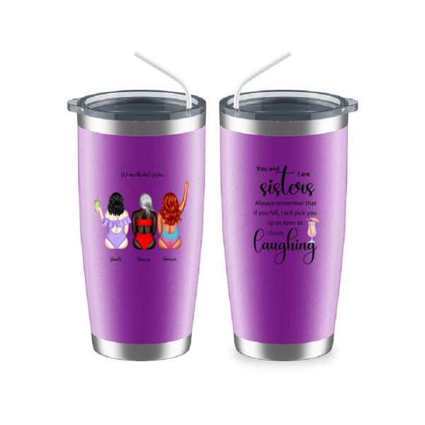 Summer Sisters Mug - Summer Beach Sisters Travel Personalised Coffee Mugs For 2 & 3 - Image 12
