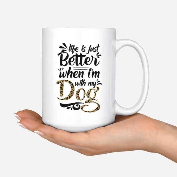 Sisters & Dogs Mug - Life Is Better With Dog Personalized Coffee Mugs With Name - Image 7