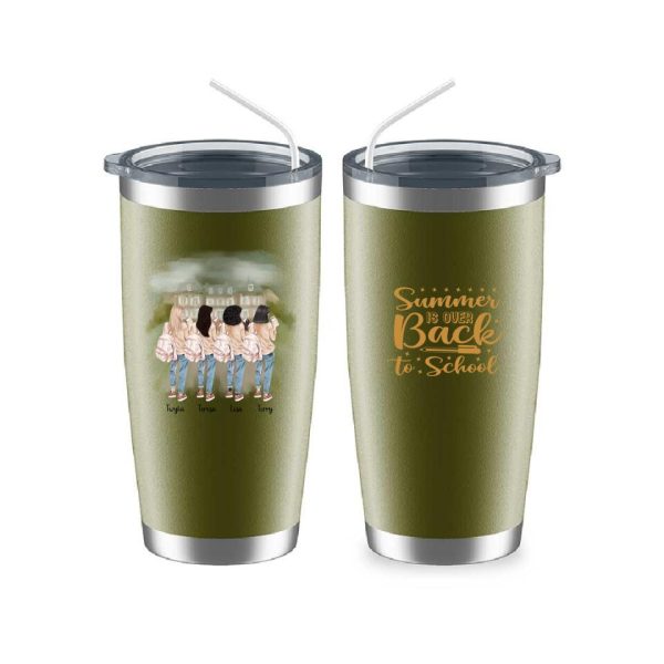 Back to School Girl's Mug - Up To 4 Girls Personalized Coffee Mugs With Name - Image 15