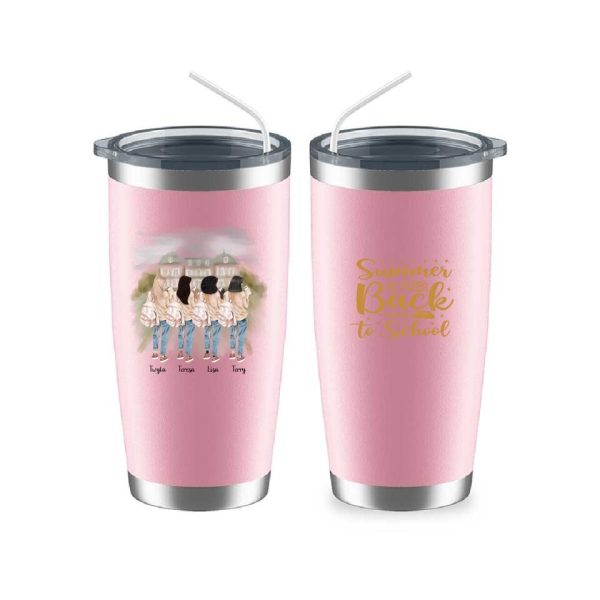 Back to School Girl's Mug - Up To 4 Girls Personalized Coffee Mugs With Name - Image 14