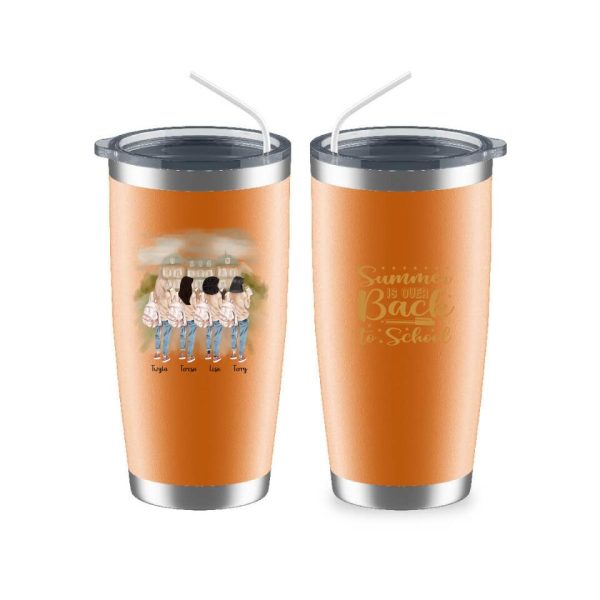 Back to School Girl's Mug - Up To 4 Girls Personalized Coffee Mugs With Name - Image 9