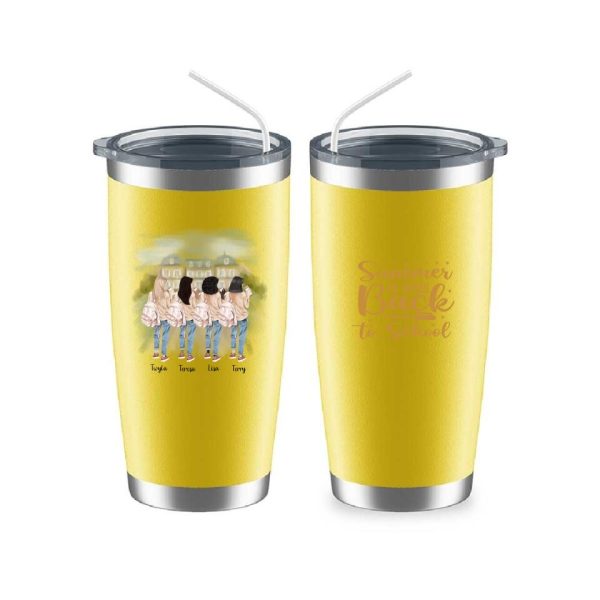 Back to School Girl's Mug - Up To 4 Girls Personalized Coffee Mugs With Name - Image 11
