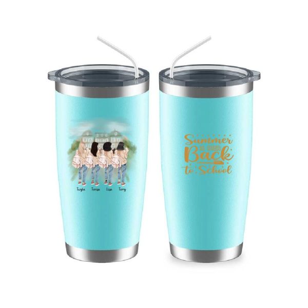 Back to School Girl's Mug - Up To 4 Girls Personalized Coffee Mugs With Name - Image 7