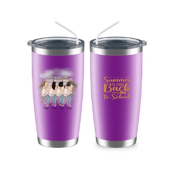 Back to School Girl's Mug - Up To 4 Girls Personalized Coffee Mugs With Name - Image 13
