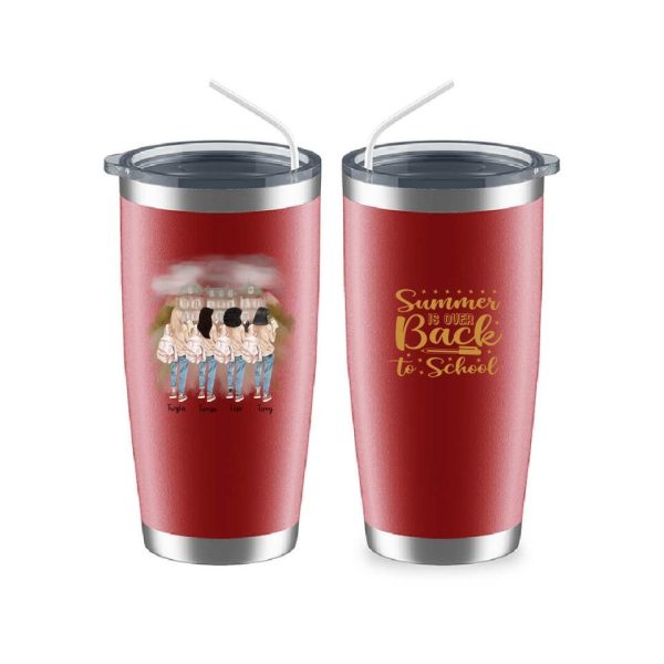 Back to School Girl's Mug - Up To 4 Girls Personalized Coffee Mugs With Name - Image 10