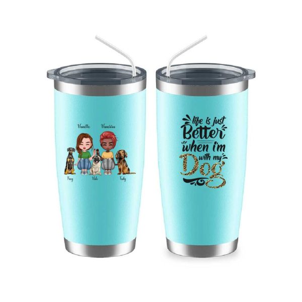 Sisters & Dogs Mug - Life Is Better With Dog Personalized Coffee Mugs With Name - Image 9